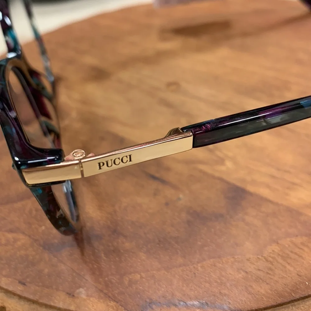 EMILIO PUCCI OPTICAL FRAMES GORGEOUS MULTI COLOR PRINT BLACK BLUE PURPLE 54MM